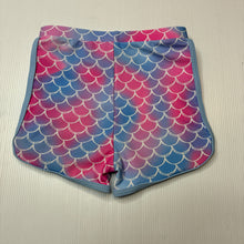 Load image into Gallery viewer, Girls Mermaid, swim shorts elasticated, , pilling on bottom, FUC, size 2-3,