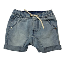 Load image into Gallery viewer, Unisex Baby Berry, stretch denim shorts elasticated, GUC, size 1,