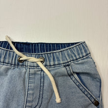 Load image into Gallery viewer, Unisex Baby Berry, stretch denim shorts elasticated, GUC, size 1,
