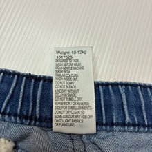 Load image into Gallery viewer, Unisex Baby Berry, stretch denim shorts elasticated, GUC, size 1,