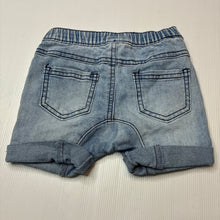 Load image into Gallery viewer, Unisex Baby Berry, stretch denim shorts elasticated, GUC, size 1,