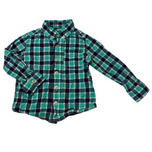 Load image into Gallery viewer, Boys Oshkosh, checked lightweight cotton long sleeve shirt, GUC, size 2,