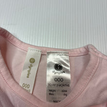 Load image into Gallery viewer, Girls Dymples, broderie trim bodysuit/ romper, EUC, size 000,