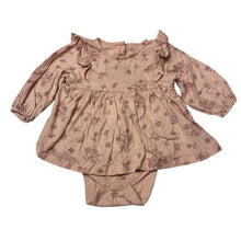 Load image into Gallery viewer, Girls Primark, floral cotton blend romper dress, EUC, size 00,