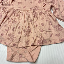 Load image into Gallery viewer, Girls Primark, floral cotton blend romper dress, EUC, size 00,