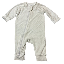 Load image into Gallery viewer, Girls Target, organic cotton blend terry zip romper, EUC, size 0000,