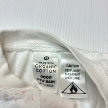 Load image into Gallery viewer, Girls Target, organic cotton blend terry zip romper, EUC, size 0000,