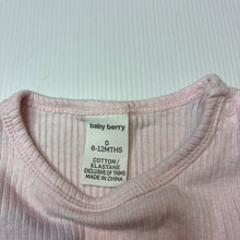 Load image into Gallery viewer, Girls Baby Berry, ribbed ruffle bodysuit/ romper, GUC, size 0,