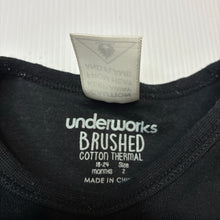 Load image into Gallery viewer, Unisex Underworks, brushed cotton thermal bodysuit/ romper, GUC, size 2,