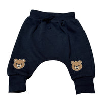 Load image into Gallery viewer, Unisex Dymples, navy fleece lined track pants elasticated, EUC, size 000,