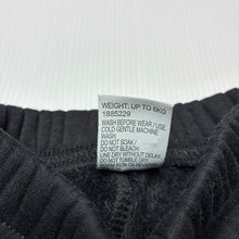 Load image into Gallery viewer, Unisex Baby Berry, black fleece lined pants/ bottoms, elasticated, EUC, size 000,