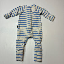 Load image into Gallery viewer, Unisex Bonds, ribbed zip Wondersuit/ zippy/ romper, GUC, size 000,