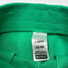 Load image into Gallery viewer, Unisex Bonds, green Tech Sweats track pants, elasticated, EUC, size 000,