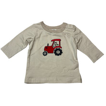 Load image into Gallery viewer, Unisex Dymples, stretchy long sleeve top, embroidered tractor, EUC, size 000,