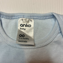 Load image into Gallery viewer, Unisex Anko, blue cotton bodysuit/ romper, EUC, size 00,
