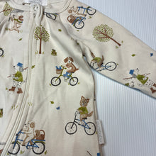 Load image into Gallery viewer, Unisex purebaby, soft feel organic cotton zip coverall/ romper, dogs, EUC, size 0000,