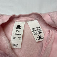 Load image into Gallery viewer, Girls Dymples, soft fleece zip coverall/ romper, EUC, size 000,