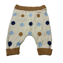 Load image into Gallery viewer, Unisex Sprout, knitted cotton leggings/ bottoms, elasticated, GUC, size 000,