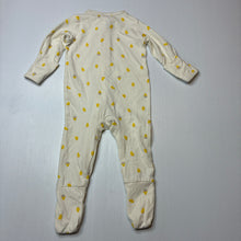 Load image into Gallery viewer, Unisex Anko, soft feel stretchy zip coverall/ romper chicks, EUC, size 000,
