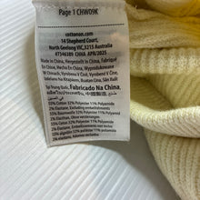 Load image into Gallery viewer, Unisex Cotton On, lemon knitted leggings/ bottoms, elasticated, GUC, size 000,