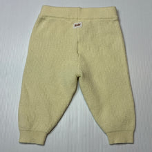 Load image into Gallery viewer, Unisex Cotton On, lemon knitted leggings/ bottoms, elasticated, GUC, size 000,