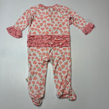 Load image into Gallery viewer, Girls Milk Berry, lightweight stretchy bamboo blend zip coverall, EUC, size 000,