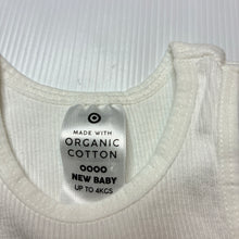Load image into Gallery viewer, Unisex Target, ribbed organic cotton singlet top, FUC, size 0000,