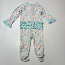 Load image into Gallery viewer, Girls Milk Berry, soft feel stretchy bamboo blend zip coverall, EUC, size 000,