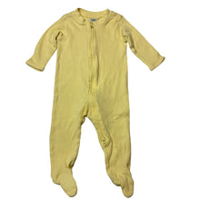 Load image into Gallery viewer, Unisex Anko, yellow ribbed cotton zip coverall/ romper, FUC, size 000,