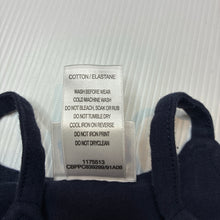 Load image into Gallery viewer, Girls Peppa Pig, navy stretch cotton summer romper dress, EUC, size 00,