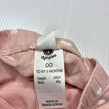 Load image into Gallery viewer, Girls Dymples, organic cotton blend leggings/ bottoms, FUC, size 00,