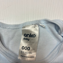 Load image into Gallery viewer, Unisex Anko, soft cotton bodysuit/ romper, EUC, size 000,