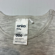 Load image into Gallery viewer, Unisex Anko, soft cotton bodysuit/ romper, EUC, size 000,