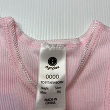 Load image into Gallery viewer, Girls Dymples, pink ribbed cotton singlet top, GUC, size 0000,