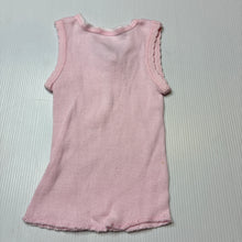 Load image into Gallery viewer, Girls Dymples, pink ribbed cotton singlet top, GUC, size 0000,