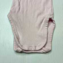 Load image into Gallery viewer, Girls Dymples, pink ribbed organic cotton singlet suit romper, GUC, size 000,