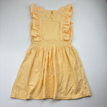Load image into Gallery viewer, Girls Target, yellow marle ruffle dress, EUC, size 5, L: 59cm