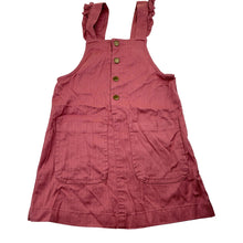 Load image into Gallery viewer, Girls Anko, lightweight stretch cotton overalls dress / pinafore, EUC, size 5, L: 58cm