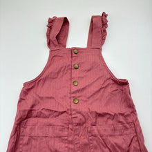 Load image into Gallery viewer, Girls Anko, lightweight stretch cotton overalls dress / pinafore, EUC, size 5, L: 58cm