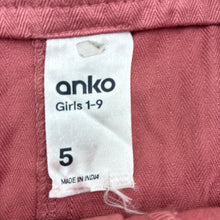 Load image into Gallery viewer, Girls Anko, lightweight stretch cotton overalls dress / pinafore, EUC, size 5, L: 58cm