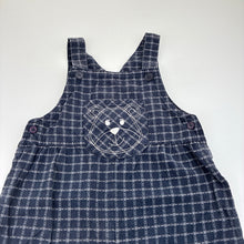 Load image into Gallery viewer, Unisex checked, cotton overalls, shoulder to crotch: 44cm, GUC, size 1-2,