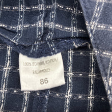 Load image into Gallery viewer, Unisex checked, cotton overalls, shoulder to crotch: 44cm, GUC, size 1-2,