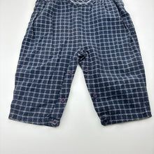 Load image into Gallery viewer, Unisex checked, cotton overalls, shoulder to crotch: 44cm, GUC, size 1-2,