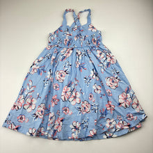 Load image into Gallery viewer, Girls KID, floral linen / viscose summer dress, EUC, size 4, L: 56cm