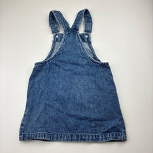 Load image into Gallery viewer, Girls Anko, blue denim overall dress / pinafore, EUC, size 3, L: 53cm
