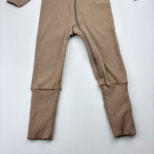 Load image into Gallery viewer, Unisex Anko, stretchy ribbed zip coverall / romper, EUC, size 0,