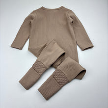 Load image into Gallery viewer, Unisex Anko, stretchy ribbed zip coverall / romper, EUC, size 0,