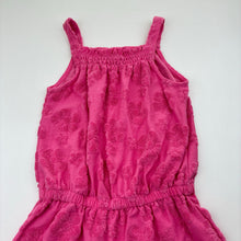 Load image into Gallery viewer, Girls Anko, pink textured floral summer playsuit, GUC, size 7,