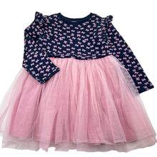 Load image into Gallery viewer, Girls Milkshake, spliced navy and pink long sleeve dress, GUC, size 6, L: 56cm