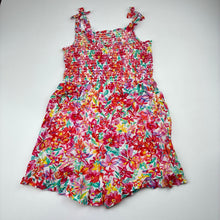 Load image into Gallery viewer, Girls St Bernard, colourful floral lightweight summer playsuit, GUC, size 8,